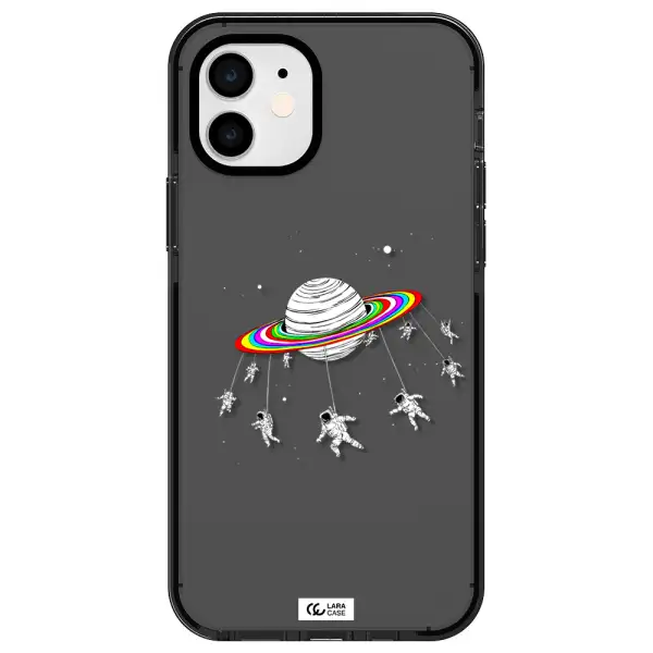 Pluto Rainbow Apple iPhone 11 impact Smoke Black Case