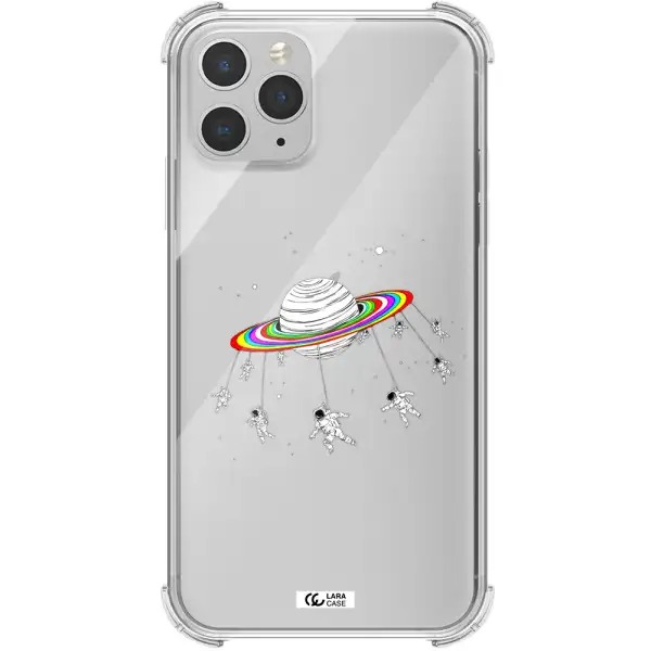 Pluto Rainbow Apple iPhone 11 pro Clear PC Case