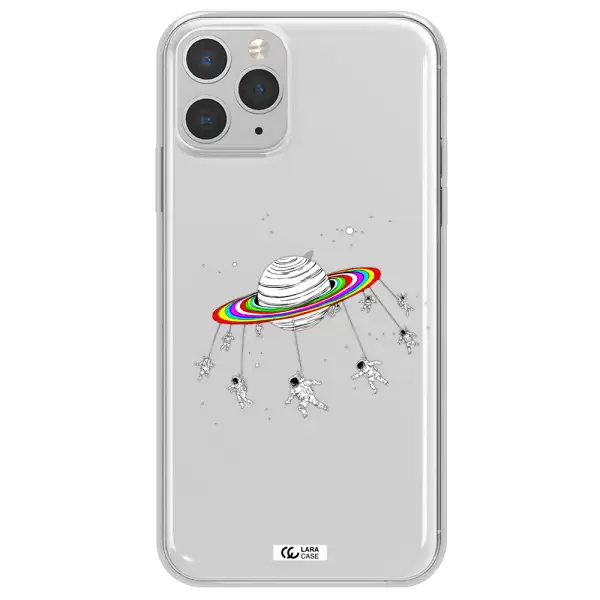Pluto Rainbow Apple iPhone 11 pro max Clear TPU Case