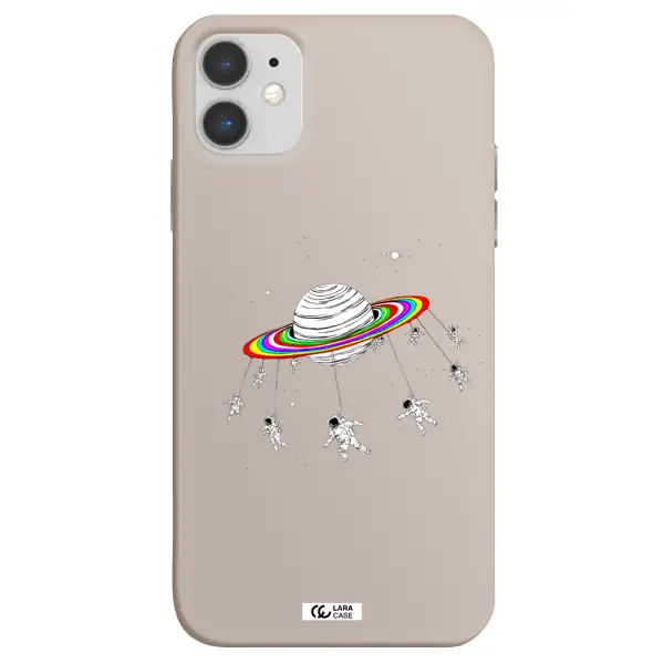 Pluto Rainbow Apple iPhone 11 Silicone Stone Case