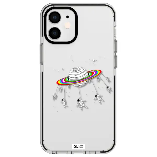 Pluto Rainbow Apple iPhone 12 mini impact black border Case