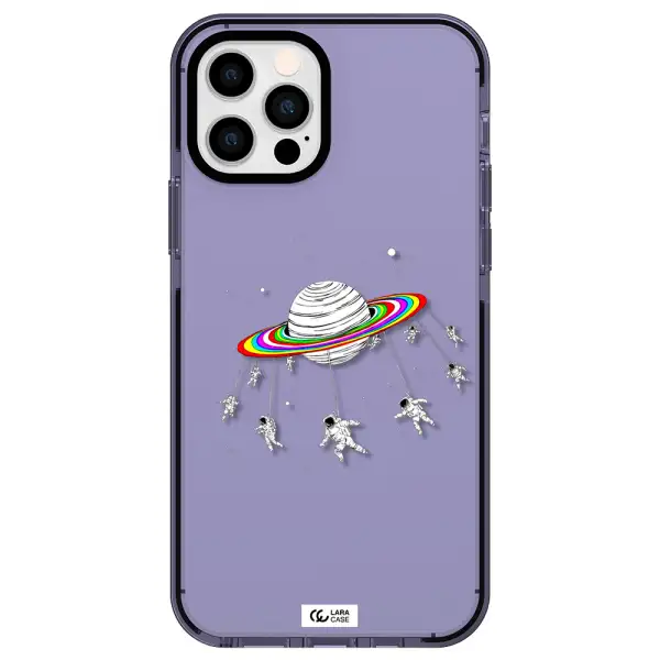 Pluto Rainbow Apple iPhone 12 pro impact Lilac Case