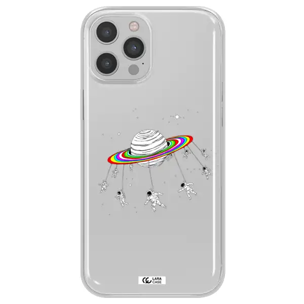 Pluto Rainbow Apple iPhone 12 pro max Clear TPU Case
