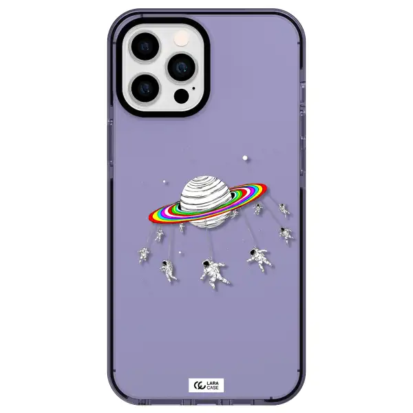 Pluto Rainbow Apple iPhone 12 pro max impact Lilac Case