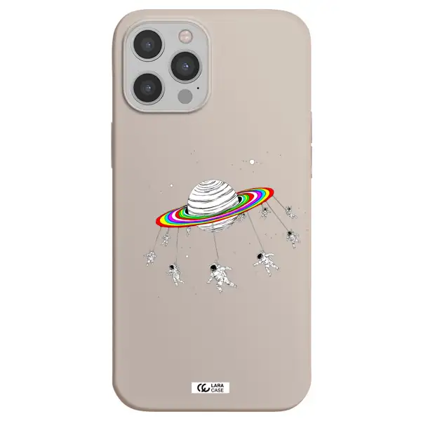 Pluto Rainbow Apple iPhone 12 pro max Silicone Stone Case