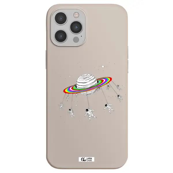Pluto Rainbow Apple iPhone 12 pro Silicone Stone Case