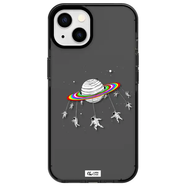 Pluto Rainbow Apple iPhone 13 impact Smoke Black Case