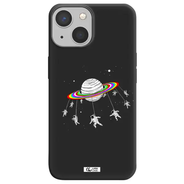 Pluto Rainbow Apple iPhone 13 mini Silicone black Case