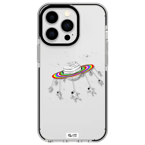 Pluto Rainbow Apple iPhone 13 Pro impact black border Case