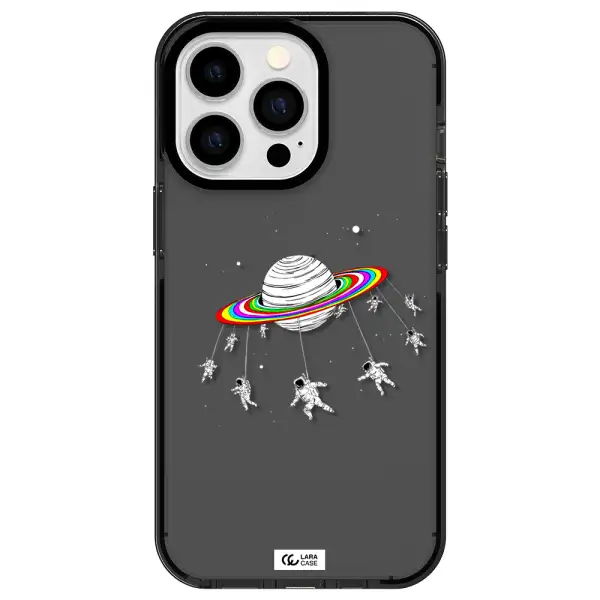 Pluto Rainbow Apple iPhone 13 Pro impact Smoke Black Case