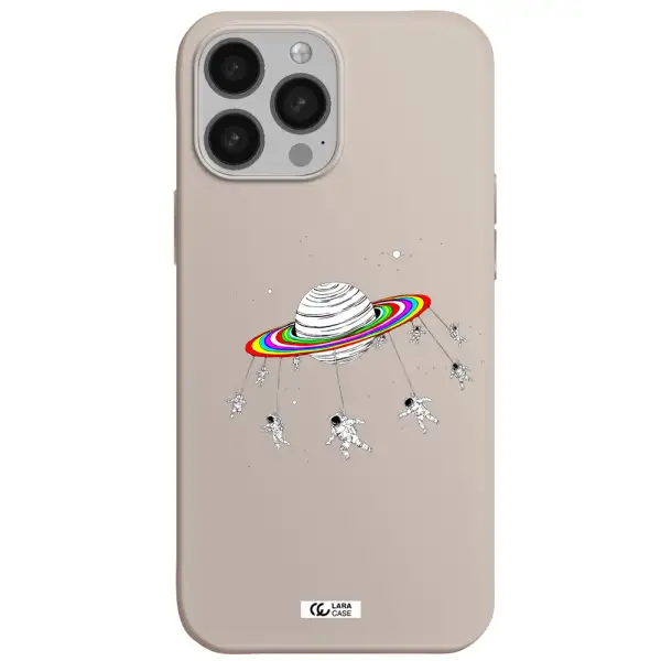 Pluto Rainbow Apple iPhone 13 Pro Max Silicone Stone Case