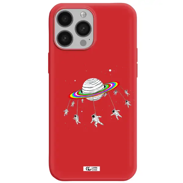 Pluto Rainbow Apple iPhone 13 Pro Silicone Imperial Red Case