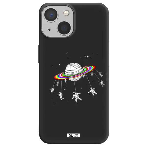 Pluto Rainbow Apple iPhone 13 Silicone black Case