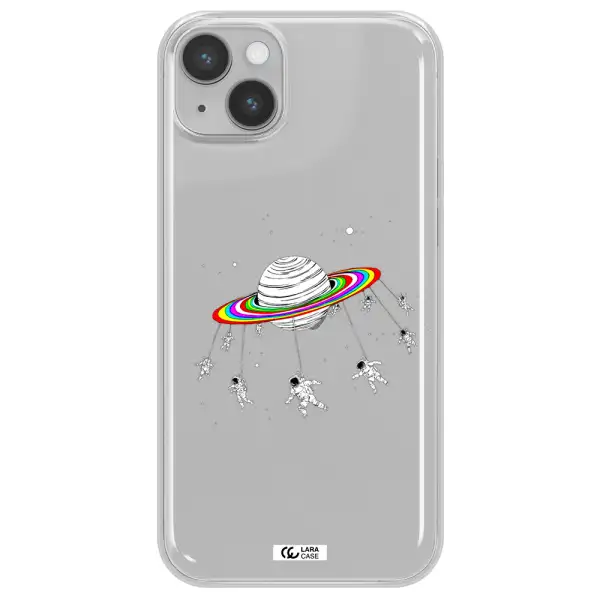 Pluto Rainbow Apple iPhone 14 plus Clear TPU Case