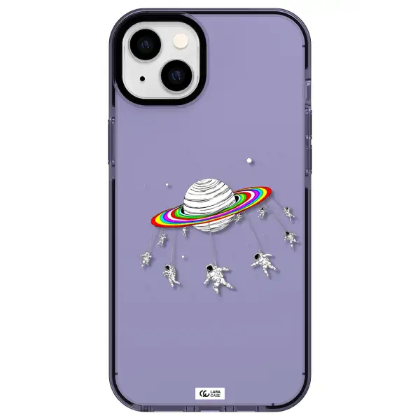 Pluto Rainbow Apple iPhone 14 plus impact Lilac Case