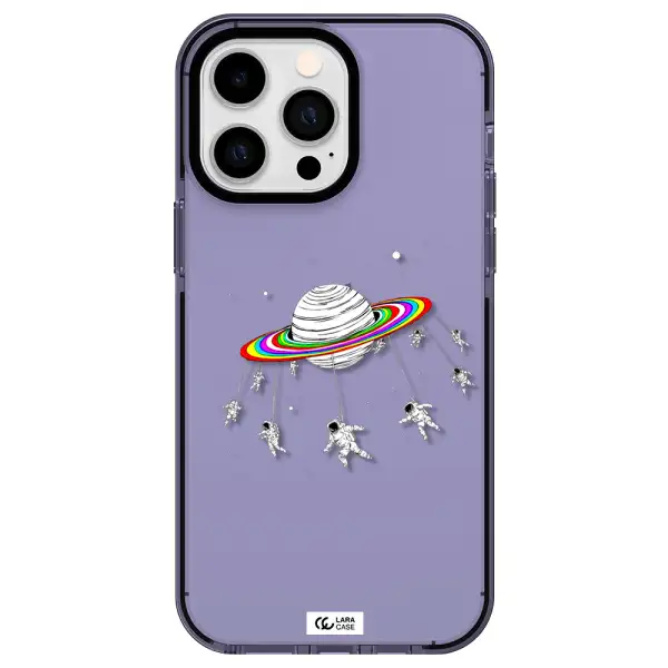 Pluto Rainbow Apple iPhone 14 pro max impact Lilac Case