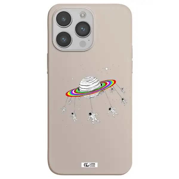 Pluto Rainbow Apple iPhone 14 pro Silicone Stone Case
