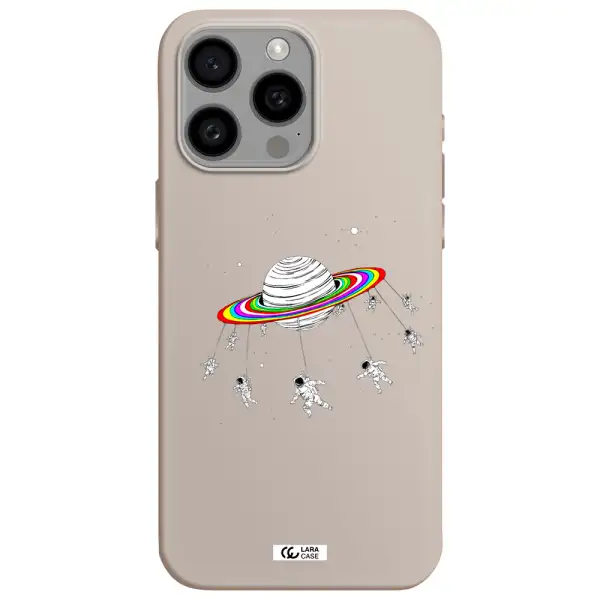 Pluto Rainbow Apple Iphone 15 Pro max Silicone Stone Case