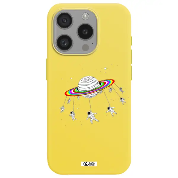 Pluto Rainbow Apple Iphone 15 Pro Silicone Canary Yellow Case