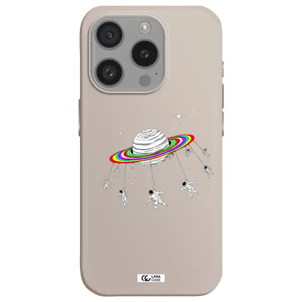 Pluto Rainbow Apple Iphone 15 Pro Silicone Stone Case