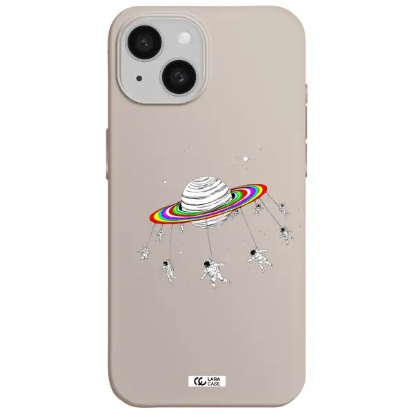 Pluto Rainbow Apple iPhone 15 Silicone Stone Case