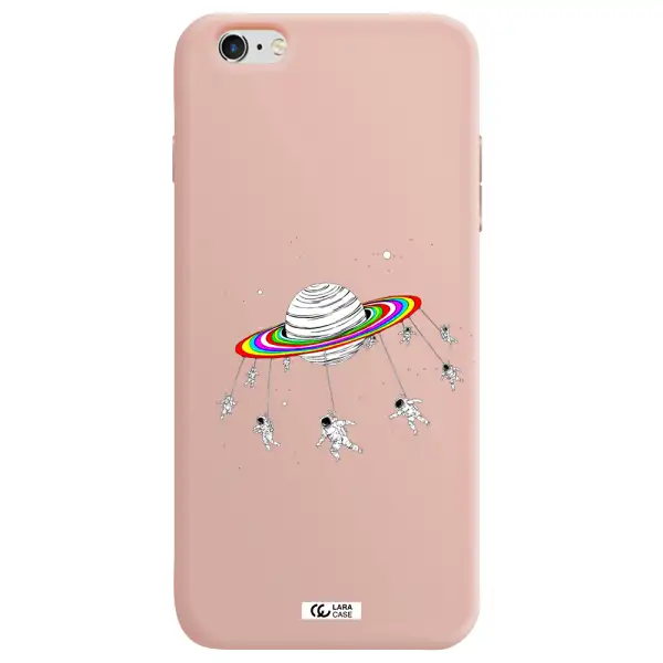 Pluto Rainbow Apple iPhone 6 plus Silicone pastel pink Case
