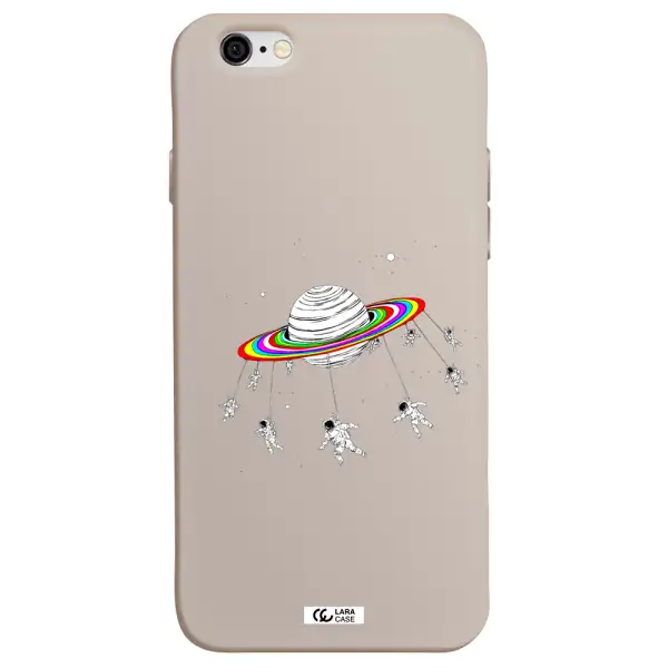 Pluto Rainbow Apple iPhone 6 Silicone Stone Case