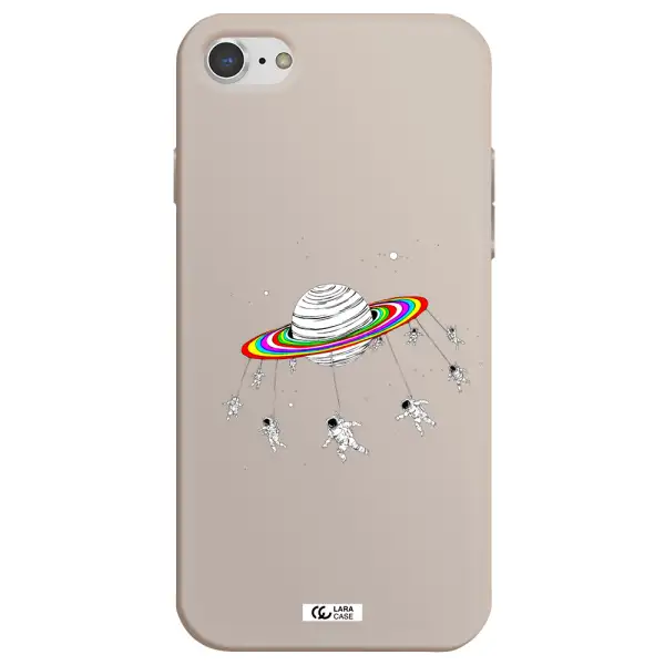 Pluto Rainbow Apple iPhone 7 Silicone Stone Case