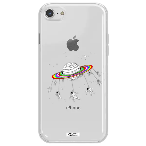Pluto Rainbow Apple iPhone 8 Clear TPU Case