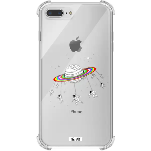 Pluto Rainbow Apple iPhone 8 plus Clear PC Case