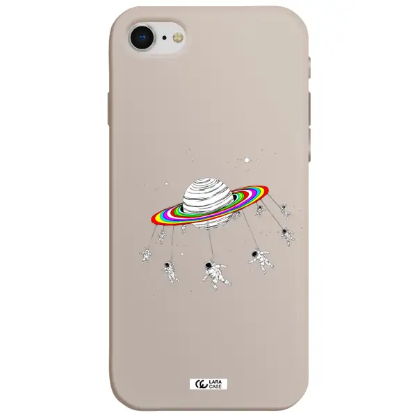 Pluto Rainbow Apple iPhone se 2020 Silicone Stone Case