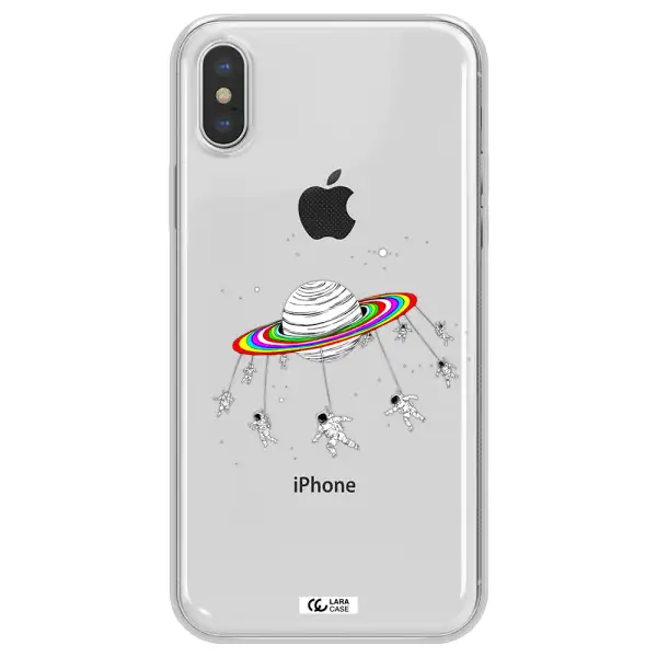 Pluto Rainbow Apple iPhone XS max Clear TPU Case