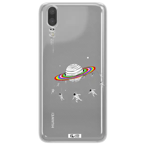 Pluto Rainbow Huawei P20 Clear TPU Case