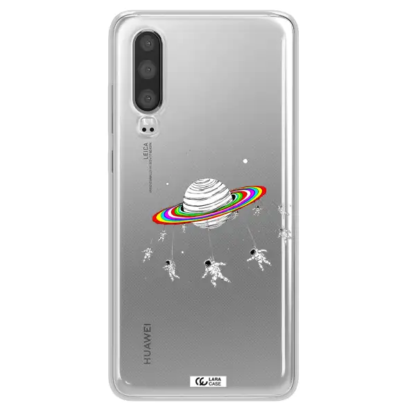 Pluto Rainbow Huawei P30 Clear TPU Case