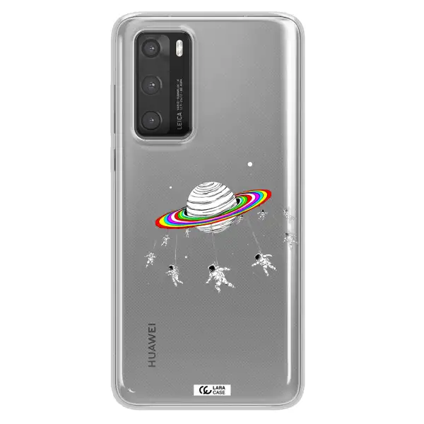 Pluto Rainbow Huawei P40 Clear TPU Case