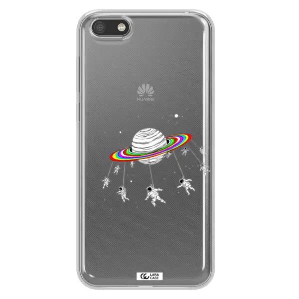 Pluto Rainbow Huawei Y5 2018 Clear TPU Case