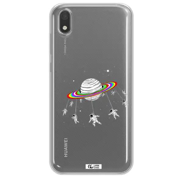 Pluto Rainbow Huawei Y5 2019 Clear TPU Case