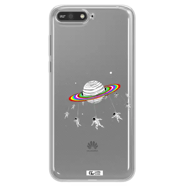 Pluto Rainbow Huawei Y6 2018 Clear TPU Case