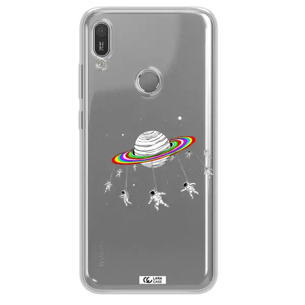 Pluto Rainbow Huawei Y6 2019 Clear TPU Case
