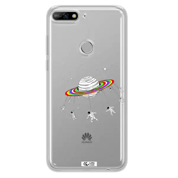 Pluto Rainbow Huawei Y7 2018 Clear TPU Case