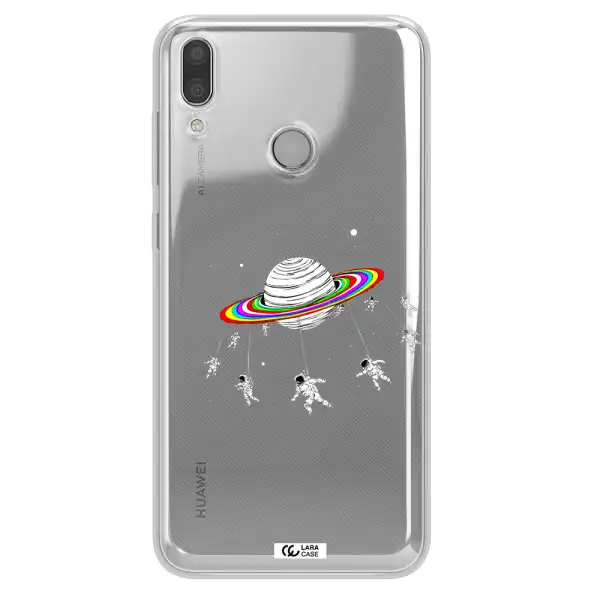 Pluto Rainbow Huawei Y7 2019 Clear TPU Case