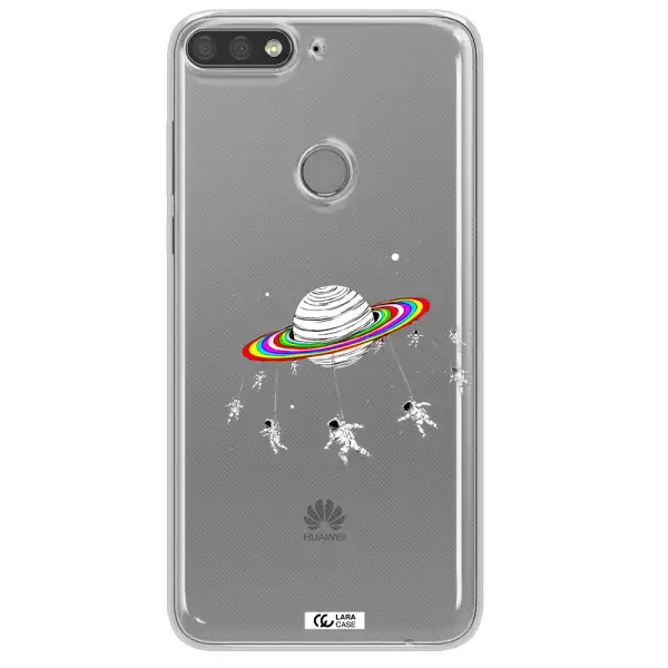 Pluto Rainbow Huawei Y7 Prime 2018 Clear TPU Case