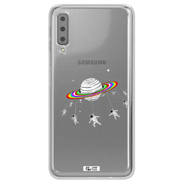Pluto Rainbow Samsung A7 2018 Clear TPU Case