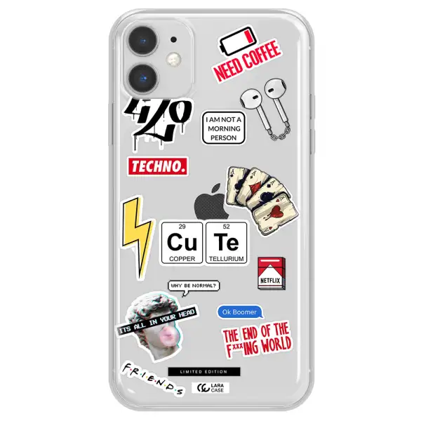 Cute Apple iPhone 11 Clear TPU Case