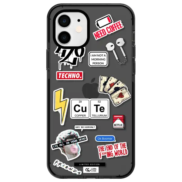 Cute Apple iPhone 11 impact Smoke Black Case