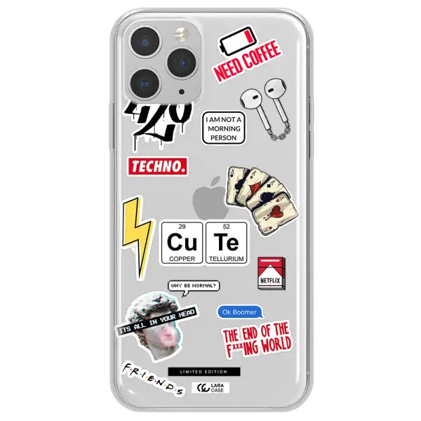 Cute Apple iPhone 11 pro Clear TPU Case