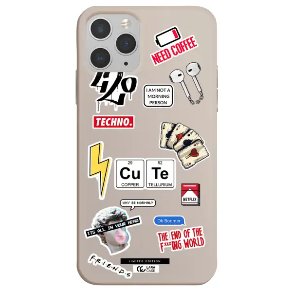 Cute Apple iPhone 11 pro Silicone Stone Case