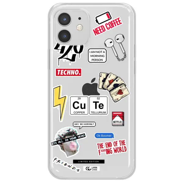 Cute Apple iPhone 12 Clear TPU Case