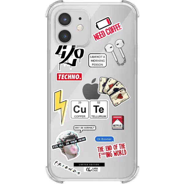 Cute Apple iPhone 12 mini Clear PC Case