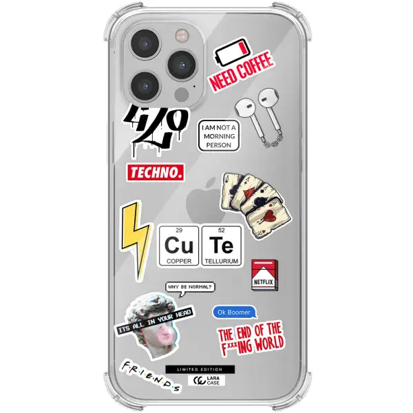 Cute Apple iPhone 12 pro Clear PC Case